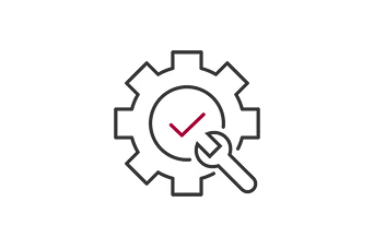 LG HVAC icon symbolizing easy installation and simplified maintenance. Ensures faster setup and long-term cost savings