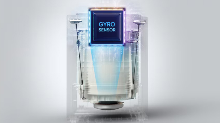 LG commercial laundry system component with gyro sensor technology