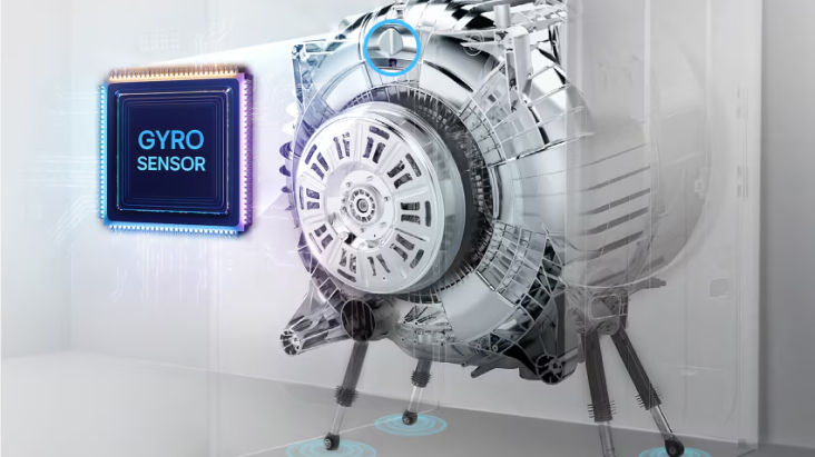 LG gyro balancing system technology for stable washing performance