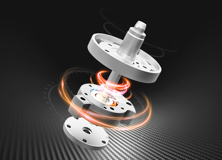 An image showcasing the key components of an LG Fixed Speed Rotary Compressor, designed for efficient compression at a constant speed.