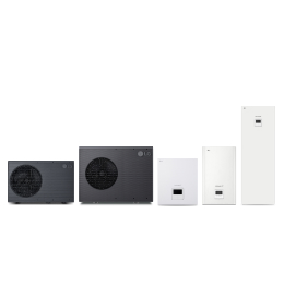 The outdoor unit of LG R290 Monobloc is displayed.