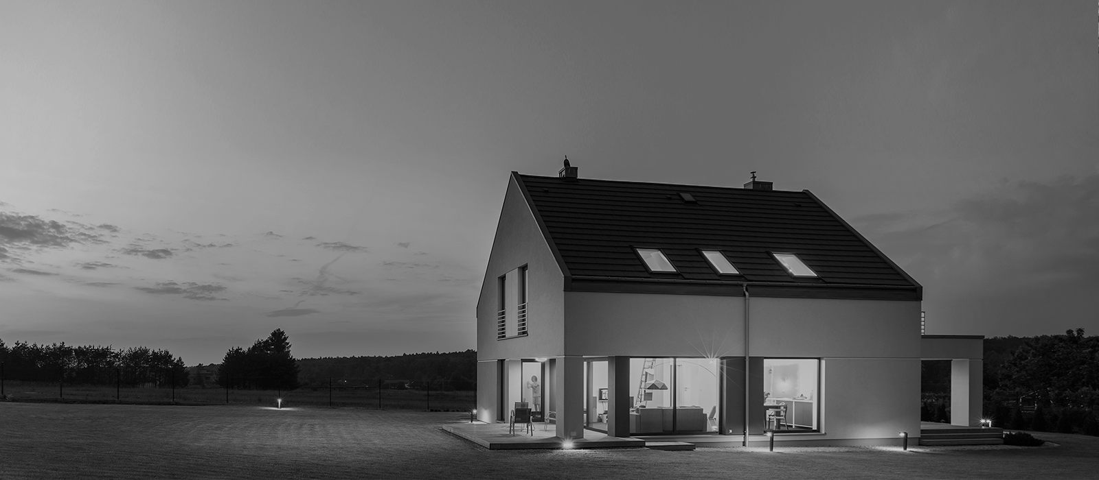A house on a wide meadow