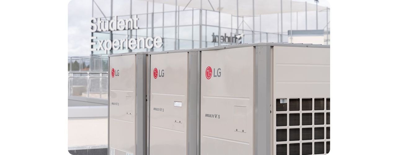 LG Multi V 5 HVAC units installed at Student Experience Madrid Pozuelo Residence.
