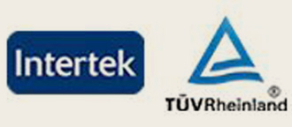 Certified by Intertek and TÜVRheinland