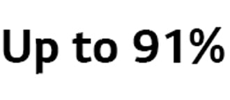 Remove up to 91% of bacteria and virus