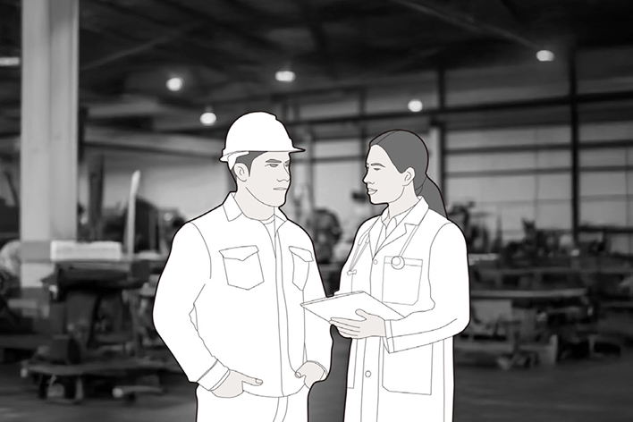 LG Smart Factory team introduction – engineers in discussion (Who we are)
