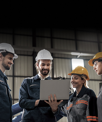 Lifecycle management – team reviewing manufacturing strategies