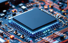 LG Smart Factory solution for semiconductors showing microchip close-up