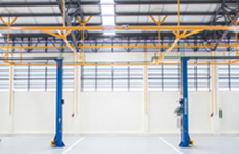 Aviation MRO facility with aircraft maintenance hangar