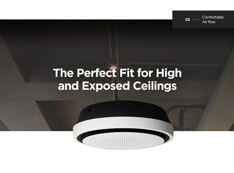 Product image of Round Cassette installed on the ceiling.