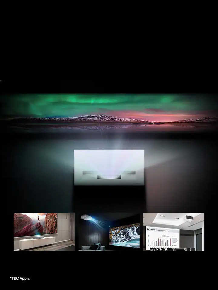 You can simulate LG projector in your space with LG Projection Calculator.