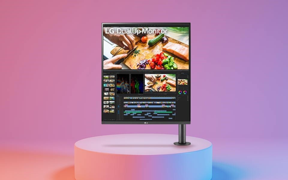 27,6" 16:18 ergonomický monitor LG DualUp vhodný pro oči se stojanem Ergo Stand