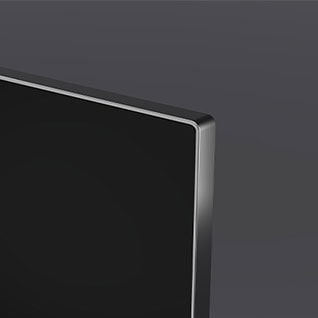 Side-view image of the LG SIGNATURE OLED 8K, showing the base and screen to emphasize the TV's ultra-slim design.