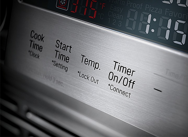 metal touch controller part of LG SIGNATURE Oven Range