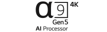 a9 第 5 代 4K 人工智能處理器標誌