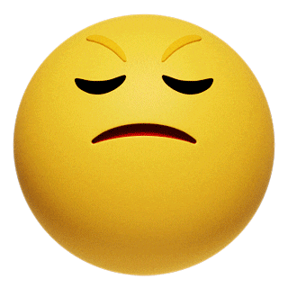 Emoji con expresión triste.