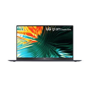 Laptop LG gram SuperSlim widziany od przodu.