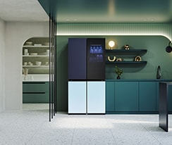 MoodUP in blue kitchen