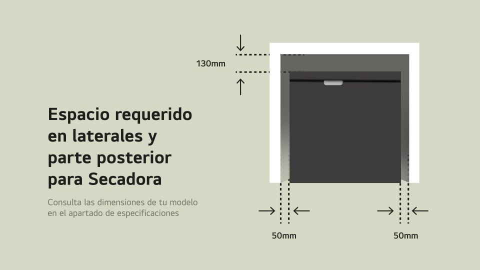 Dimensiones secadora