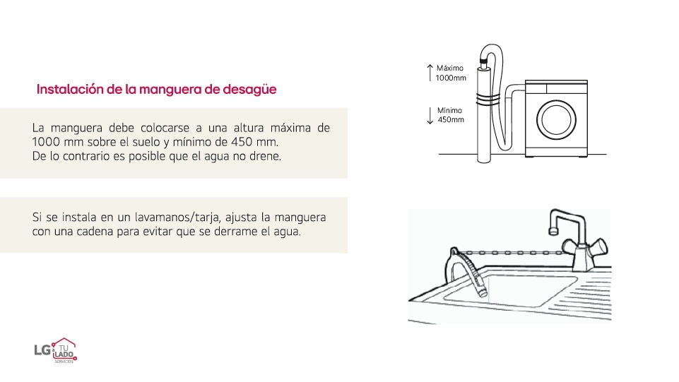Guía de instalación lavadora
