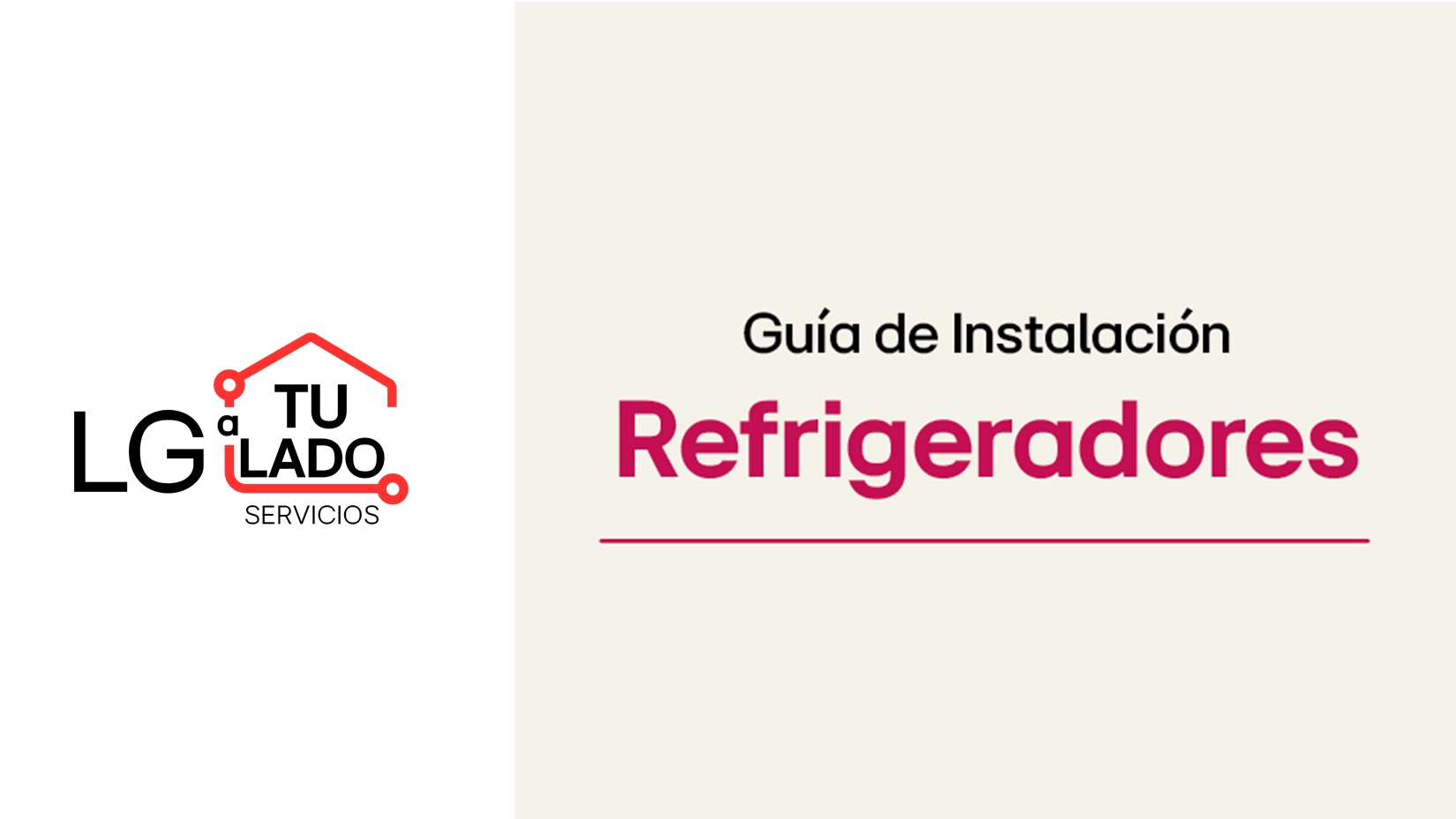 Guía de instalación refrigerador