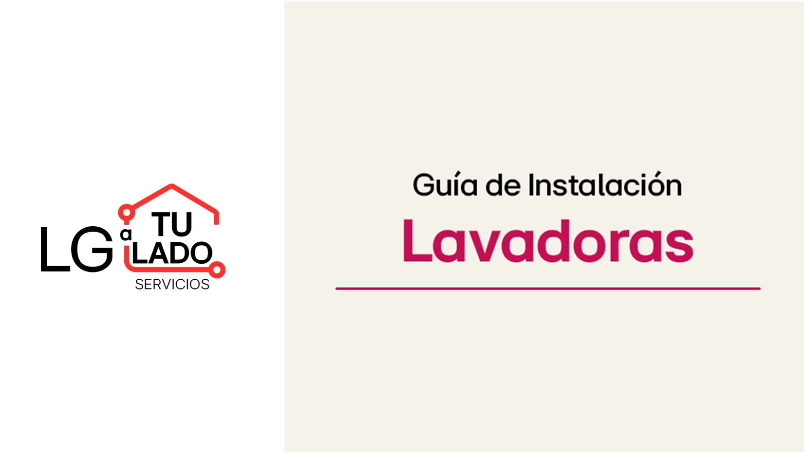 Guía de instalación lavadora